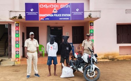 ବାଇକ୍ ସହ ଗଞ୍ଜେଇ ଜବତ, ଦୁଇ ଗିରଫ