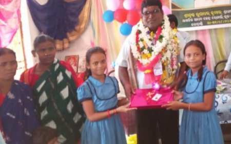 ପ୍ରଧାନ ଶିକ୍ଷକ ଙ୍କ ଅବସର କାଳୀନ ସମ୍ବର୍ଦ୍ଧନା ସଭା...