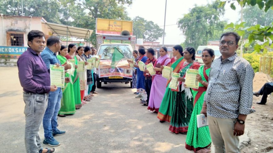 କୋକସରା ସି ଏଚ ସି ରୁ ଗଡ଼ିଲା ଡେଙ୍ଗୁ ସଚେତନତା ରଥ।
