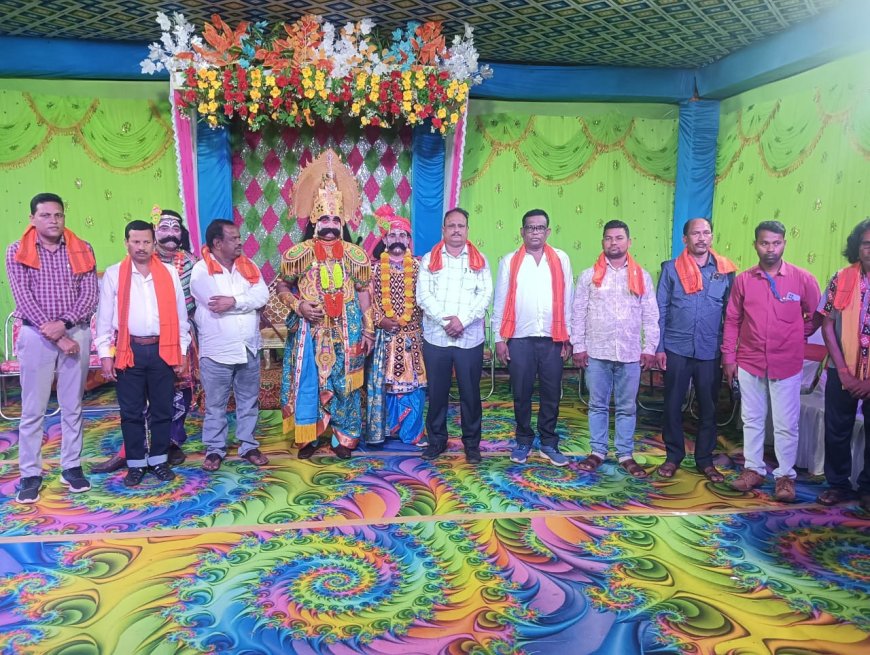 ଘଣ୍ଟାପଡ଼ା ଶାରଦୀୟ ଦୁର୍ଗାପୂଜା ଉପଲକ୍ଷେ ରାବଣ ଦରବାର ଉଦଘାଟିତ ।