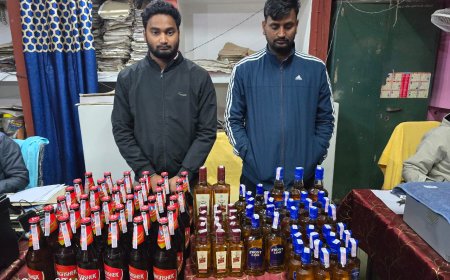 ବିପୁଳ ପରିମାଣରେ  ବିଦେଶୀ ମଦ ଜବତ 2 ଅଭିଯୁକ୍ତ ଗିରଫ