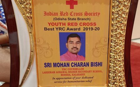 ଯୁବ ରେଡ଼ କ୍ରସ ପରାମର୍ଶ ଦାତା ଭାବେ ଅଧ୍ୟାପକ ମୋହନ ବିଷି ପାଇଲେ ରାଜ୍ୟପାଳ ପୁରସ୍କାର