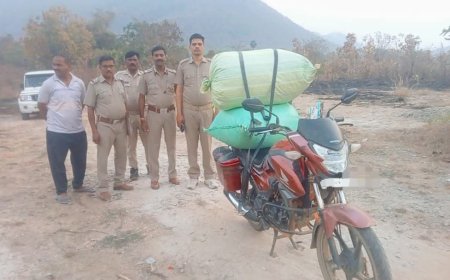 ଗଞ୍ଜେଇ ସହ ବାଇକ ଜବତ ଅଭିଯୁକ୍ତ ଫେରାର :