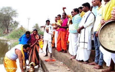 *ତେରେସିଂହାରେ ନାମଯଜ୍ଞ ପାଇଁ କଳସ ଶୋଭାଯାତ୍ରା