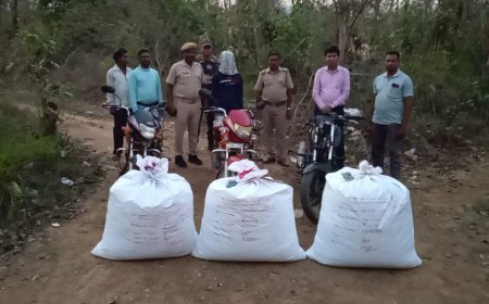 ୧ କୁଇଣ୍ଟାଲ ରୁ ଉର୍ଦ୍ଧ୍ଵ ଗଞ୍ଜେଇ ସହ ୩ ଟି ମଟର ସାଇକେଲ ଜବତ ଜଣେ ଗିରଫ