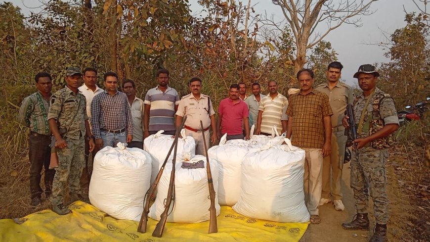 ୪କୁଇଣ୍ଟାଲ ରୁ ଉର୍ଦ୍ଧ୍ଵ ଗଞ୍ଜେଇ ସହ ୩ଟି ଦେଶୀ ବନ୍ଧୁକ ଓ ଗୁଳି ଜବତ