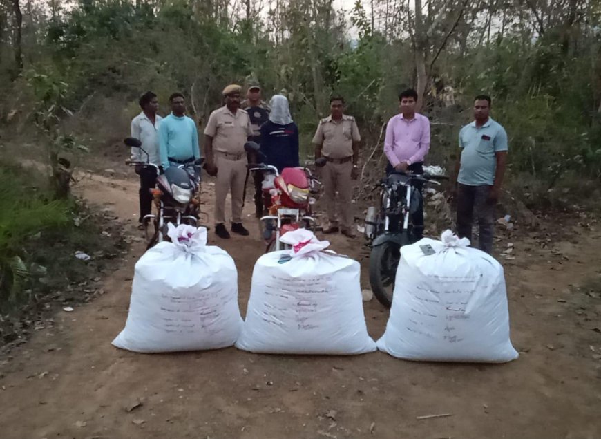 ୧ କୁଇଣ୍ଟାଲ ରୁ ଉର୍ଦ୍ଧ୍ଵ ଗଞ୍ଜେଇ ସହ ୩ ଟି ମଟର ସାଇକେଲ ଜବତ ଜଣେ ଗିରଫ