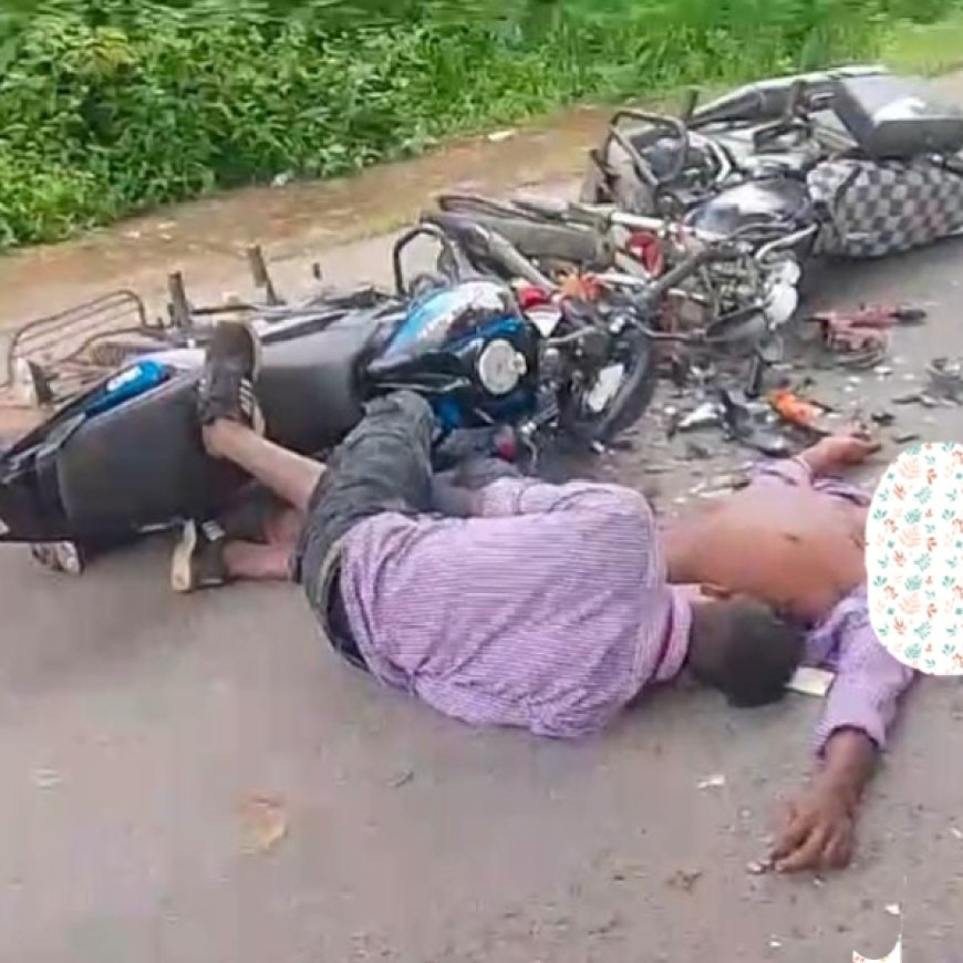 ଦୁଇ ବାଇକ୍  ମୁହଁl ମୁହିଁ ଧକ୍କା, କଲେଜ ଛାତ୍ର ସମେତ ଦୁଇମୃତ