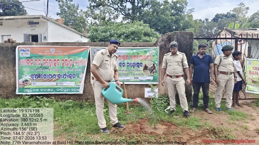 ବେଣାରବାହାଳ ବିଦ୍ୟାଳୟରେ ୭୭ତମ ବନ ମହୋତ୍ସବ ପାଳିତ ୫୦ଟି ଦେଶୀୟ ଓ ଫଳଜ ବୃକ୍ଷ ଚାରା ରୋପଣ; ପରିବେଶ ସୁରକ୍ଷା ପାଇଁ ସମସ୍ତଙ୍କୁ ସଚେତନତାର ବାର୍ତ୍ତା